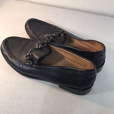 Johnston & Murphy Men’s Black Leather Loafers Sheepskin Slip-On Size 11.5 Medium MEN main image 2