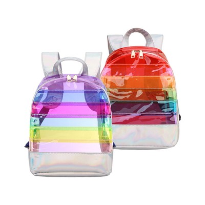 colored clear backpack