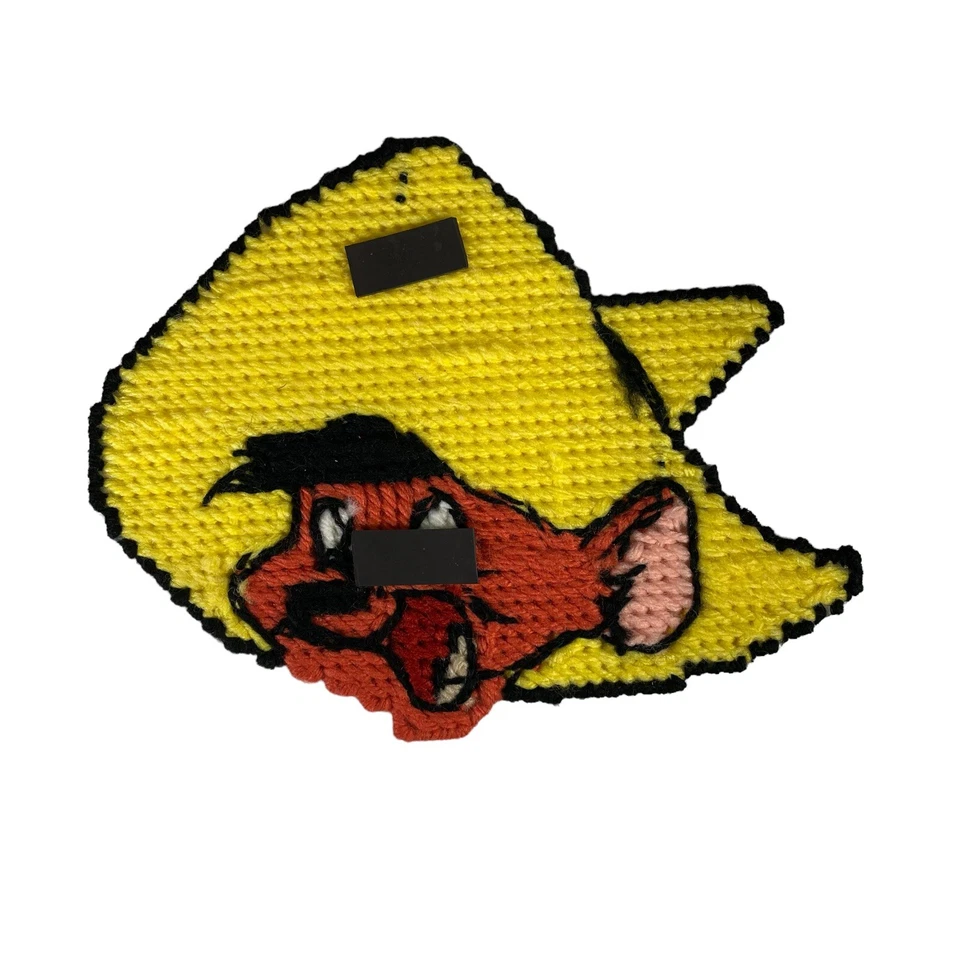 Vintage Handmade Looney Tunes Speedy Gonzales Cross Stitch Pattern Magnet - Image 2 of 4