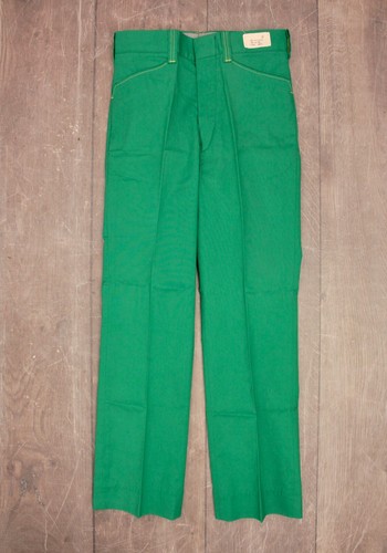 Herren Vintage 70er John Deere 2-teiliges Uniform Hemd & Hose Set S/L 1970 grün & weiß - Bild 7 von 15