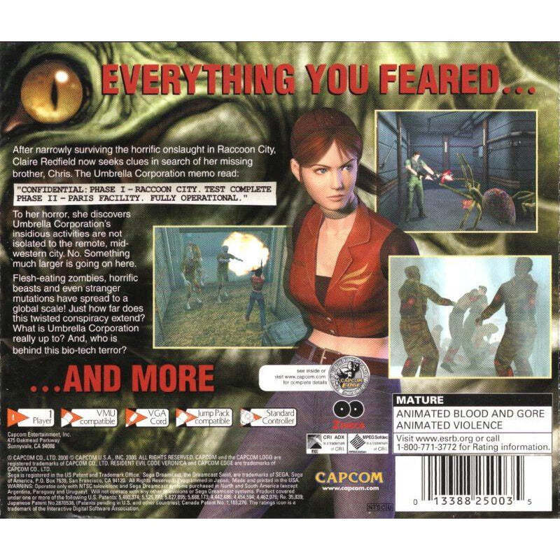 Resident Evil - Code: Veronica for the Sega Dreamcast