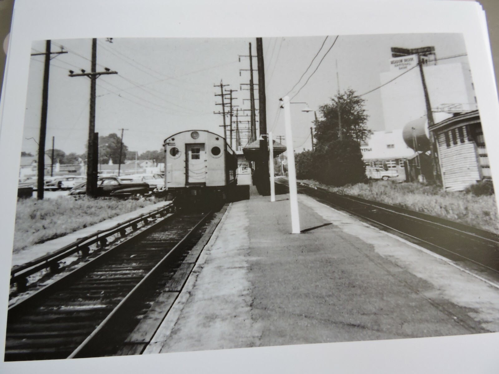 c.1955 West Hempstead NY LIRR Long Island Rail Road Station looking