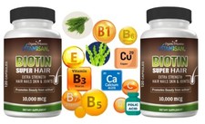 Biotin Extra Strength Women Hair Growth Pills Hydrolyzed Hair Gain Vitamins 240