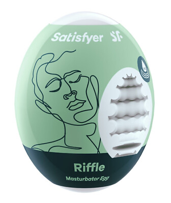 Satisfyer Masturbator Egg Riffle Light Green - Disposable Travel Masturbator