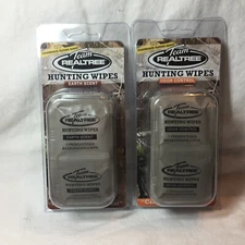 2-14 Packs /Team RealTree- Pre Moistened Hunting Wipes Odor Control- Earth Scent