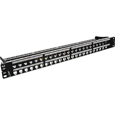 InLine  P48-fach Leerblech Patchpanel für RJ45 Keystone 48,26cm 1HE schwarz