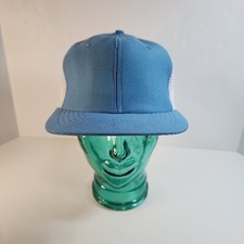 Vtg NOS 70s Blank Mesh Trucker Snapback Hat Cap Made in USA Adjustable