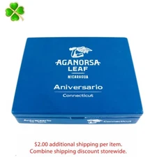 Aganorsa Leaf Toro Connecticut Empty Wood Cigar Box 9" x 7.25" x 1.75"