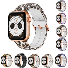 Soft Silicone Multicolor Band Compatible Apple Watch Series Ultra 3 11 10 9 8 7