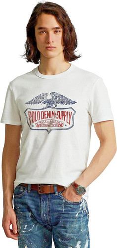 Polo Denim & Supply Ralph Lauren Eagle Graphic T-Shirt Distressed Men's SZ M