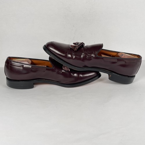 Allen Edmonds Grayson Quaste Halbschuhe Herren Größe 12 B Burgunderrot Leder Elegant Schuhe - Bild 7 von 11