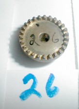 26 Tooth Solid Brass Slot Car Crown Gear 48 Pitch 1/8" Hole Classic Vintage NOS