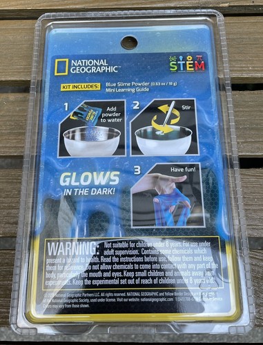 National Geographic Brilla en la Oscuridad Slime Lab STEM Nuevo Azul - Imagen 2 de 3