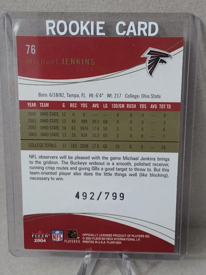 2004 Flair - Class of '04 #76 Michael Jenkins /799 - Image 2 of 2