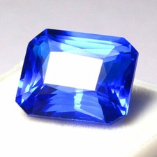 Natural 4.00 Ct Blue Tanzanite 10x8 mm Emerald Cut Certified Stunning AAA Gems