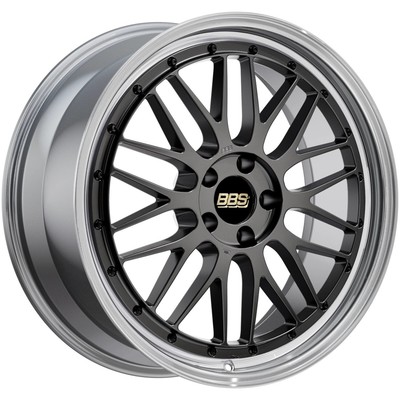 BBS LM 20x9.5 ET 36 5x112 HB 82 Diamond Black Diamond Cut Machined Lip Wheel/Rim