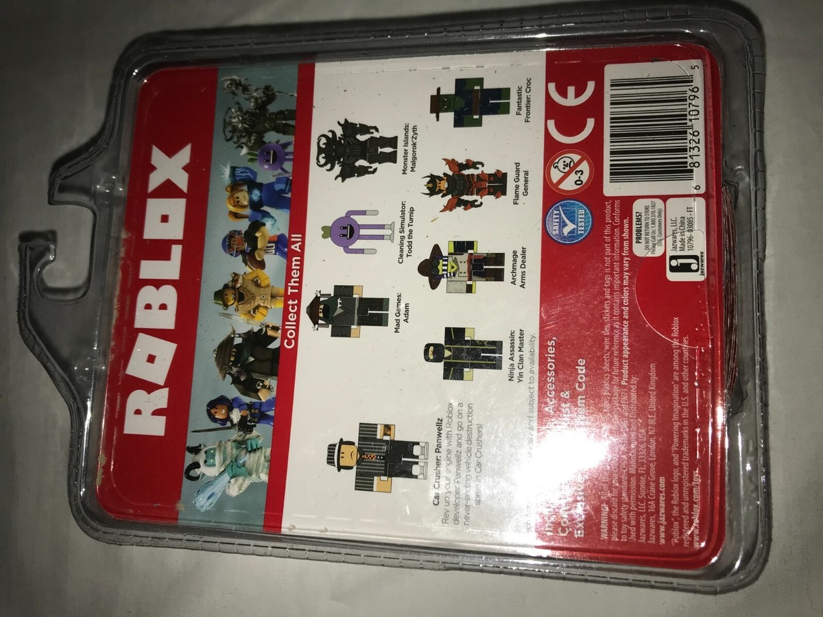 New ROBLOX Mix&Match Figure Pack CAR CRUSHER : PANWELLZ w/ Virtual