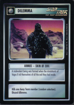 STAR TREK CCG REFLECTIONS VERY RARE ARMUS SKIN OF EVIL