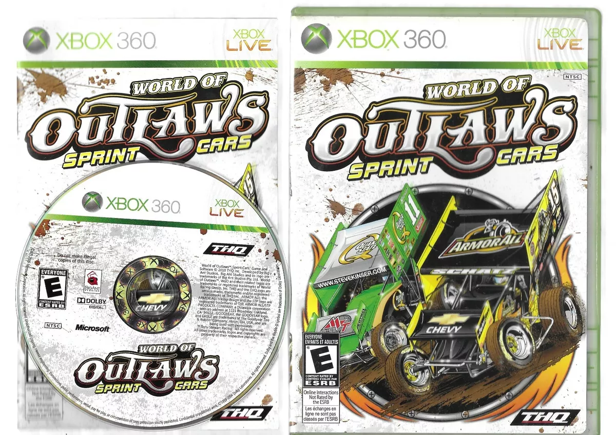 WORLD OF OUTLAWS SPRINT CARS XBox 360 disc case and manual