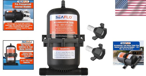 125 PSI Water Pump Accumulator Tank with Internal Bladder for Quiet Operation - Picture 2 of 11