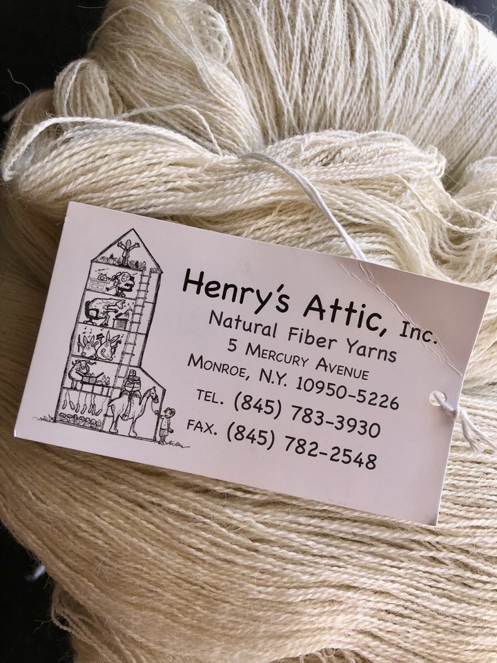 Henry's чердак пряжи альпака кружева - натуральный неокрашенный - 2 мотки в 1 комплект. - Изображение 2 из 4