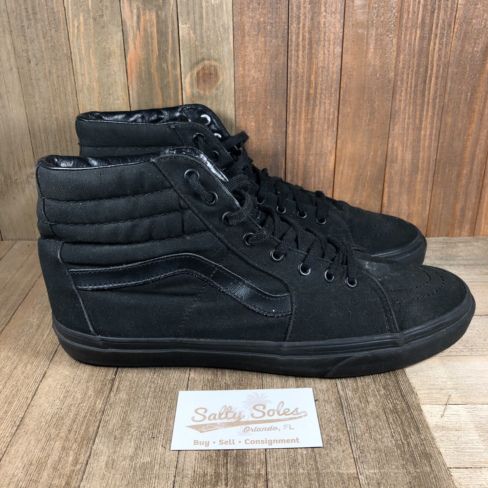 vans authentic black mono leather