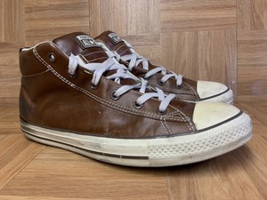 converse street mid leather brown