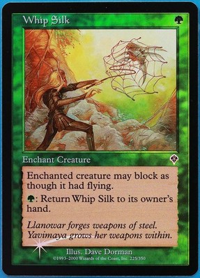 Whip Silk FOIL Invasion MINT Green Common MAGIC MTG CARD (ID