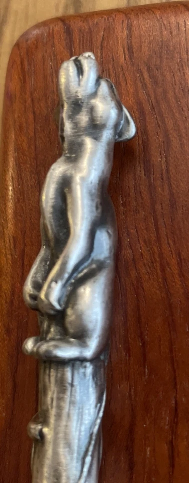 Pluma de peltre Harmony Kingdom atigrado gato #8273 de caja de madera de 10K PeterCalvesbert Foto 4 de 4