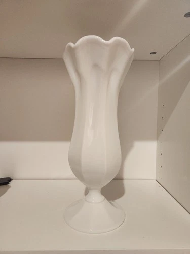 Westmoreland 11" Vintage Milk Glass Swung Vase
