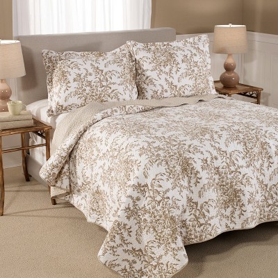 Набор двусторонних стеганых одеял King Bedford Mocha - Laura Ashley 9990₽