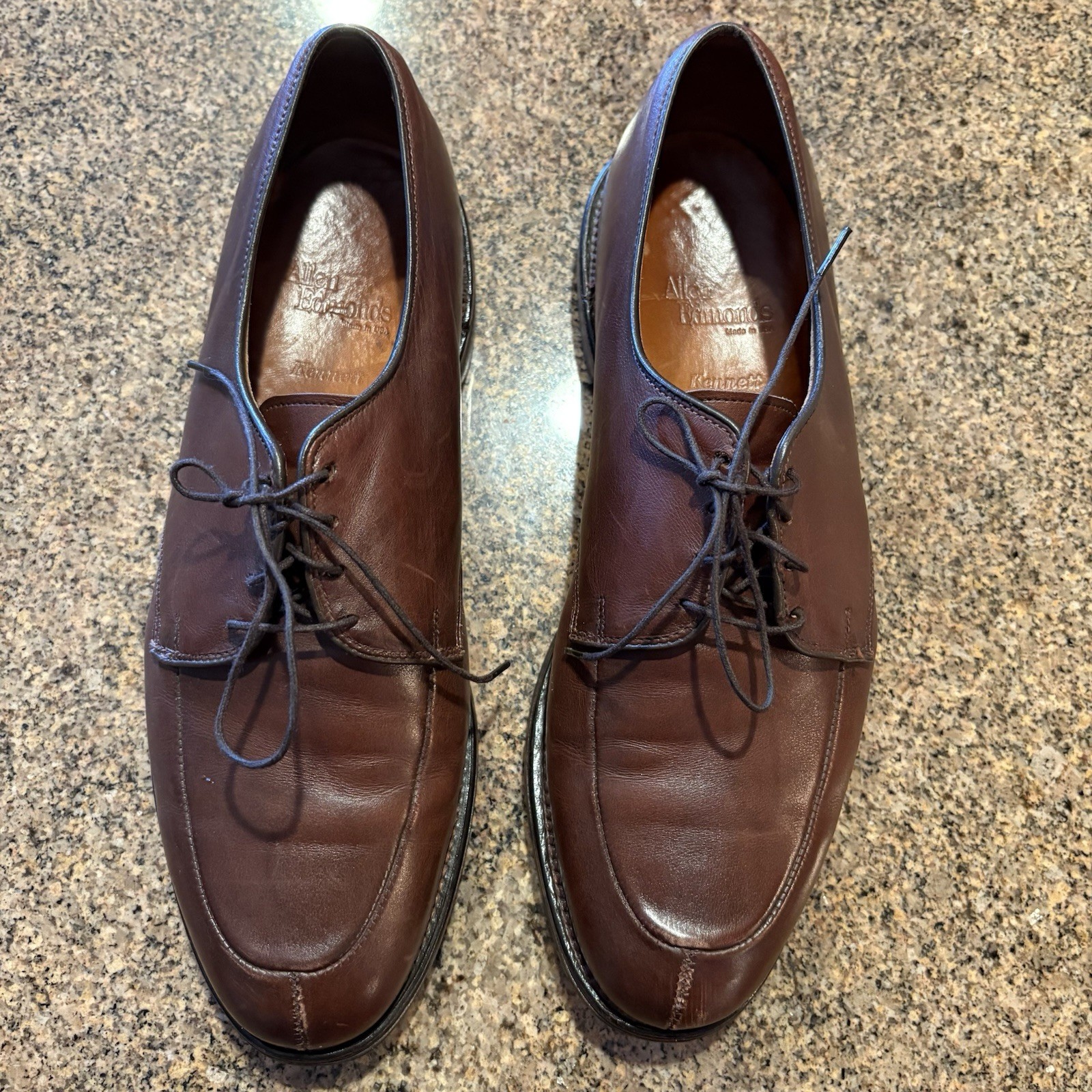 SAOLA Scarpe ALLEN EDMONDS uomo 11 D KENNETT pelle di bue stringate derby punta spaccata
