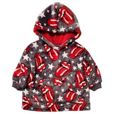 Infant Boys Girls Gray Fleece Rolling Stones Pullover Sweatshirt 12 Months
