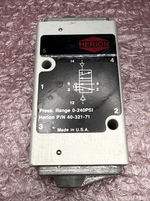 Herion 4032171 Air Pilot Directional Valve 5/2 Position 1/2'' 0-240PSI *NEW*