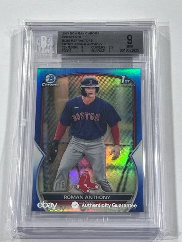 2023 Bowman Chrome Prospects True Blue Refractor 117/150 #BCP71 Roman Anthony