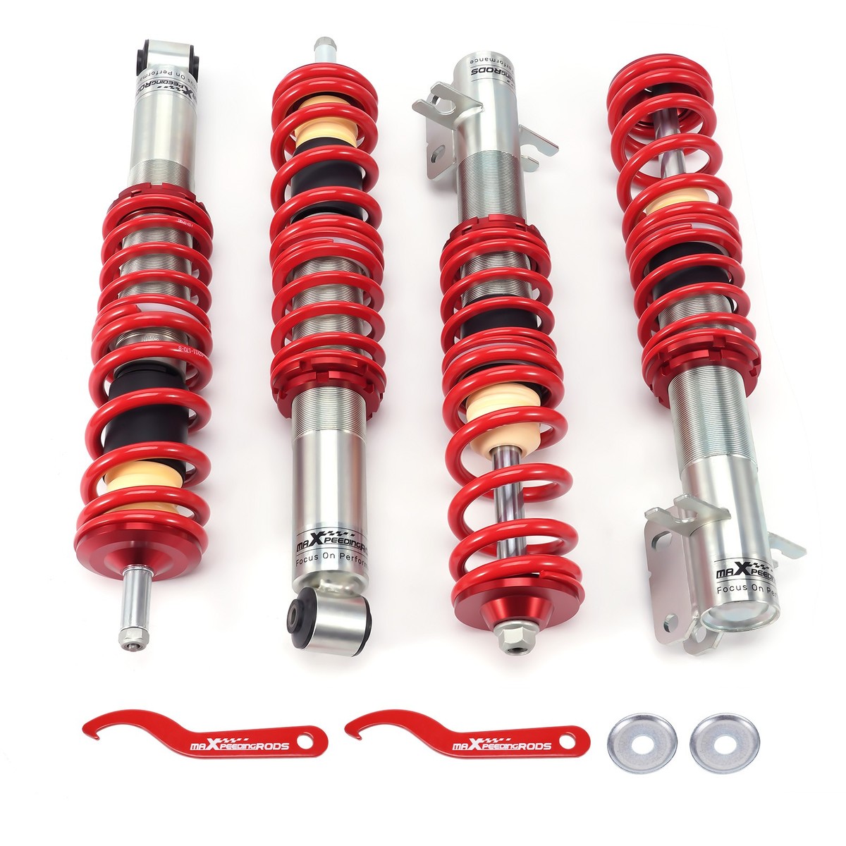 4x Front & Rear Adjustable Height Coilover Suspension for VW