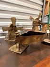 Antique Oxidized Copper Mechanical Music Box with Figure — photo 3