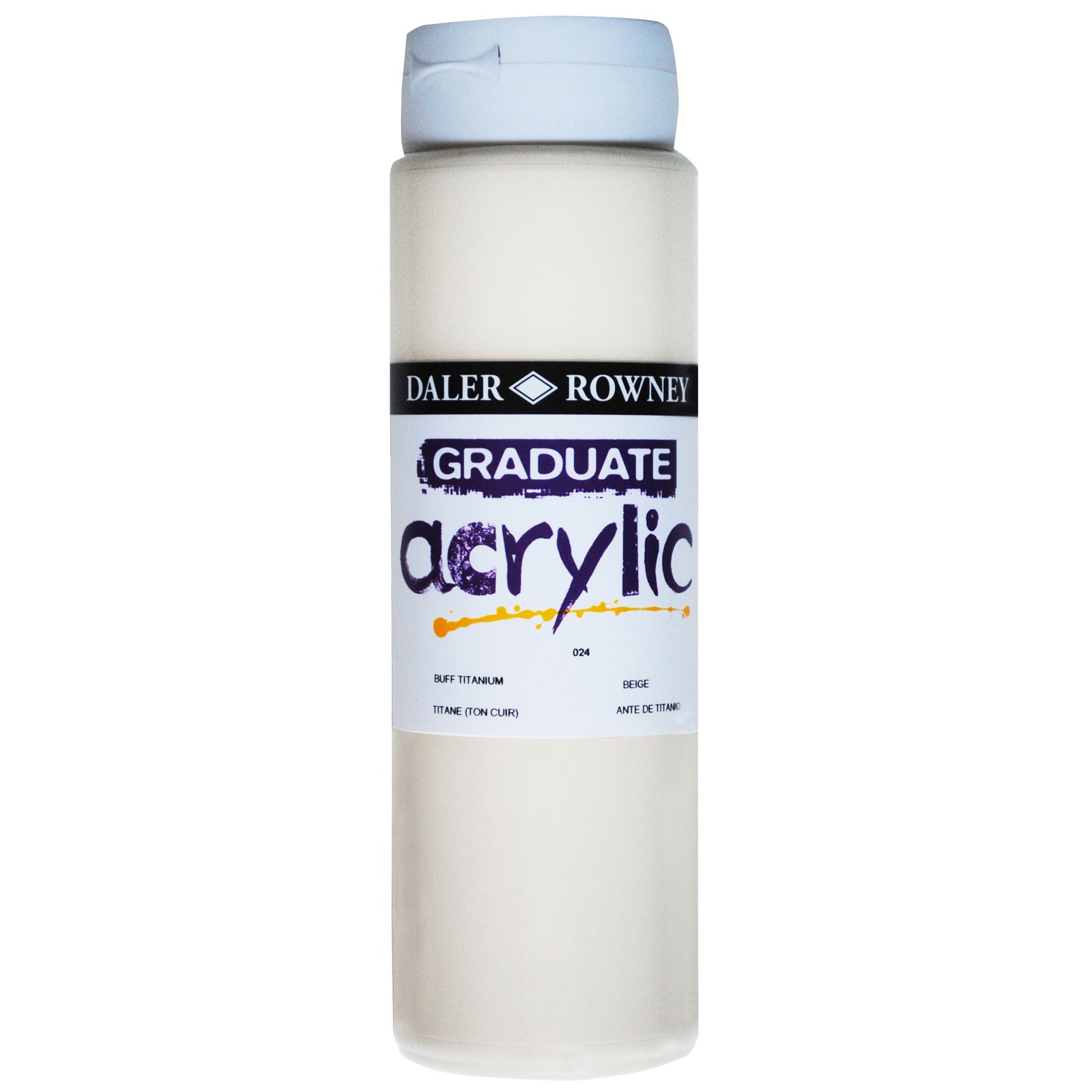 Daler Rowney 123500024 Graduate Acrylic Paint 500ml Buff Titanium