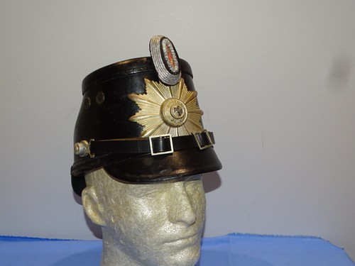WWI - WWII German Prussian Police Shako Leather Helmet