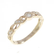 Authentic K10YG Diamond Ring 0.10CT  #260-007-995-4082