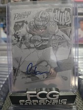 2018 Prestige Akrum Wadley Rookie Auto Printing Plate Black 1/1