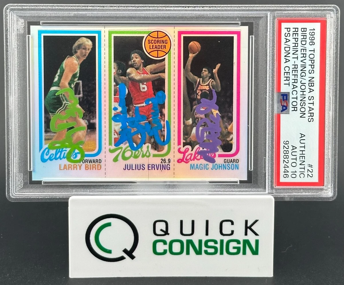 Topps Larry Bird/Magic Johnson/Julius Erving 1996-97 #22 for sale