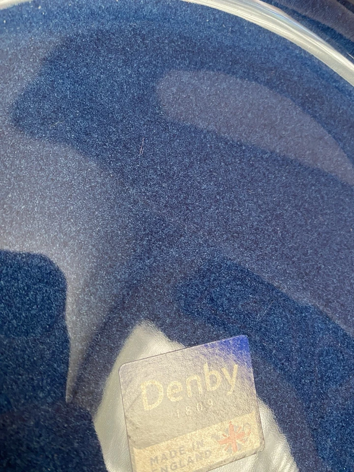 Denby Coupe Dinner Plates. Imperial Blue. Set Of 2 Made In England. New As Is - Image 4 of 4