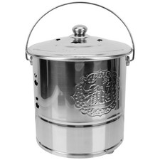 Stainless Steel Burning Paper Bucket Garden Rubbish Burner Sacrifice Buckets