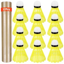 Hysagtek 12 Pcs Badminton Birdies Shuttlecocks, Shuttle Yellow