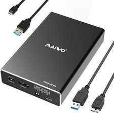 Hard Drive RAID Enclosure Dual Bay for 2.5 Inch SATA SSD HDD, USB 3.0 6Gbps w...