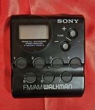 Vintage Sony SRF-M40W FM/AM Walkman Stereo Radio 14 Presets Tested Works