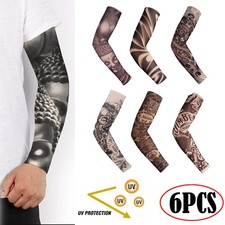 Tattoo Sleeves for Men, 6Pcs Arm Sleeves Fake Tattoos Sleeves to Cover Arms Sun
