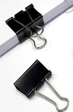 40Pcs Medium Binder Clips 1.25 Inch Black Paper Clamps Office School Supplies