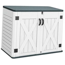  Outdoor Horizontal Storage Shed with X-Shaped X-Shaped-35 cu ft Light Grey